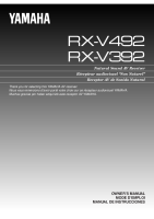 Yamaha RXV-492 - Owners Manual